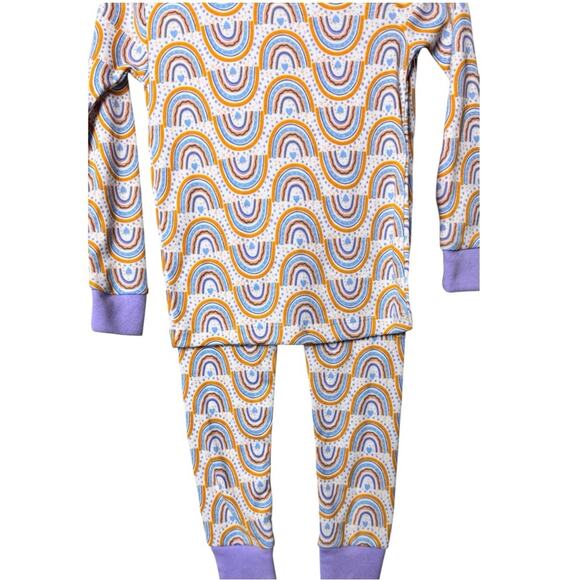 Wonder Nation Two Piece Toddler Matching Sleep Rainbow Patterned Pajama Set NWT - Picture 4 of 7
